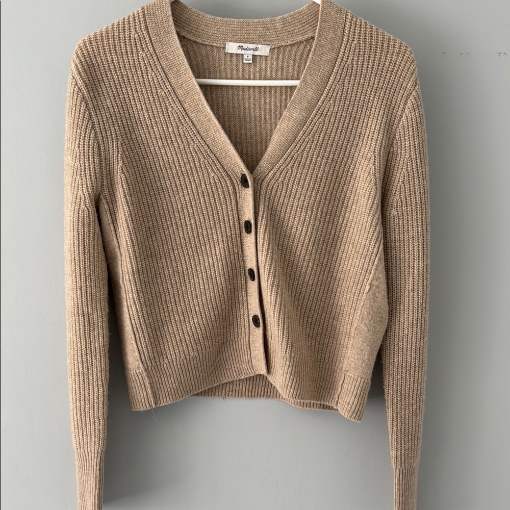 Madewell Women's Tan Cardigan Sweater